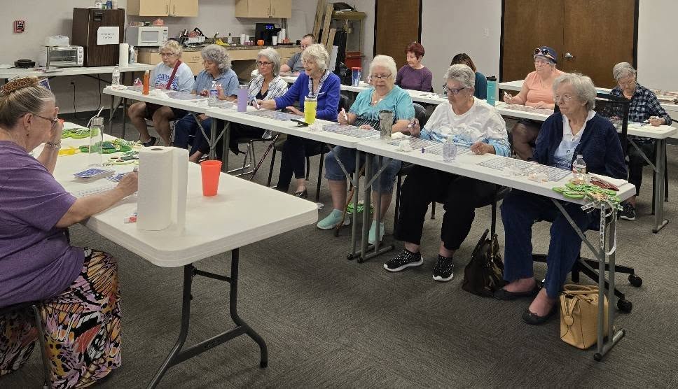 Seniors Taking a Craft Class